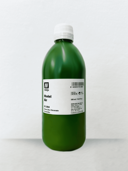 Vallejo Model Air: 094 Green Zinc Chromate, 500 ml