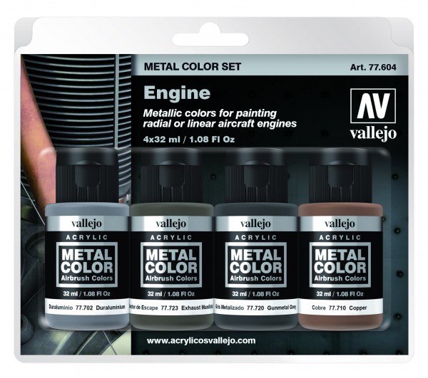 Vallejo Metal Color Engine Set (4)