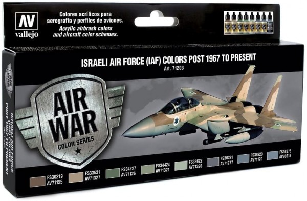Model Air: Set Israeli Air Force (IAF) Colors Post 1967 to Present (8)