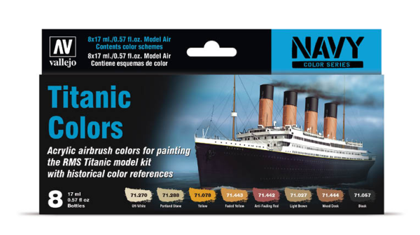 Vallejo Model Air Titanic Colors (8 Farben)