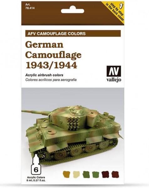 Model Air: Model Air Set AFV German Camouflage 1943/44 Set (6)