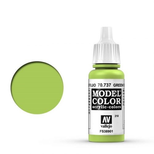 Vallejo Model Color: 210 Leuchtgrün (Green Fluo), 17 ml (737)