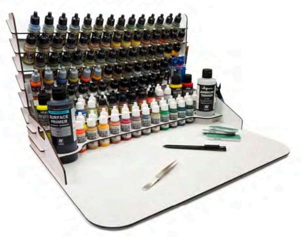 Vallejo Paint display and work station (50x37cm) with vertigal storage