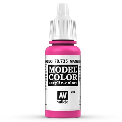 Vallejo Model Color: 208 Leuchtmagenta (Magenta Fluo), 17 ml (735)