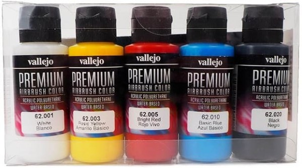 Vallejo Premium: Opaque Basics (Polyu.) (60ml) (5)