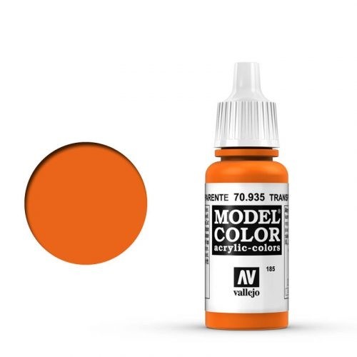 Vallejo Model Color: 185 Transparent Orange, 17 ml (935)