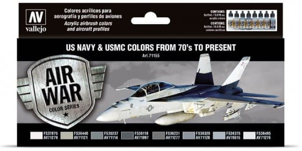 Model Air: Model Air Set US NAVY & USMC Colors "1970 to present" (8)