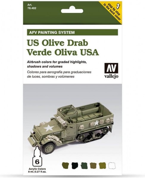 Model Air: Model Air Set AFV US Army Olive Drab Set (8)