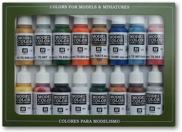 Vallejo Model Color: Set 01: Folkestone Basics (16 Farben)