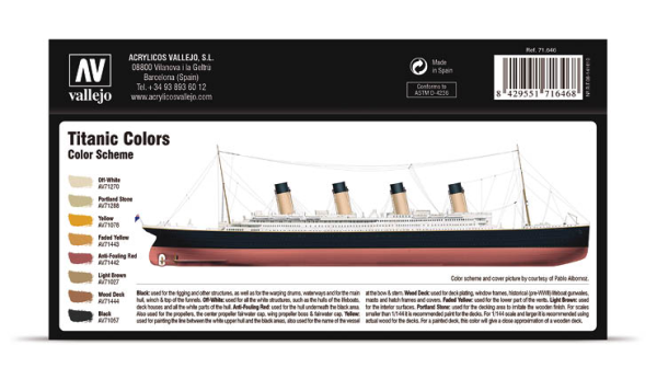 Vallejo Model Air Titanic Colors (8 Farben)