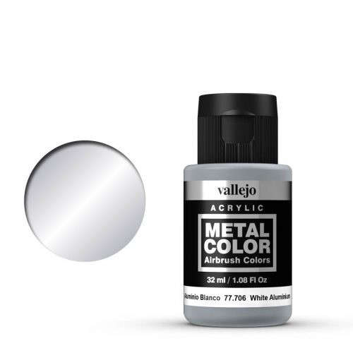 Vallejo Metal Color 706 White Aluminium 32 ml.