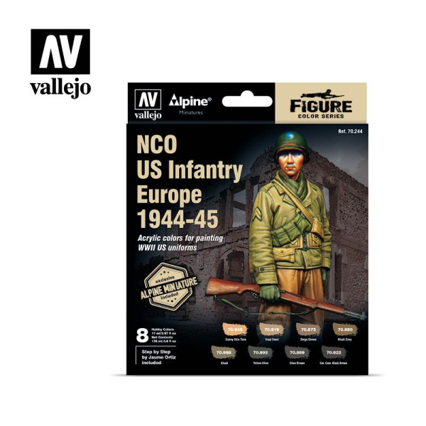Vallejo Model Color Set: US Infantry Europe 1944-45 (8 Farben)
